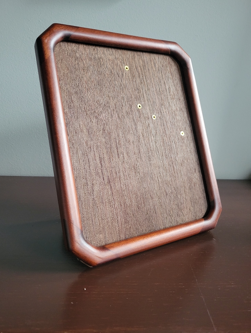 Vintage Mid Century Modern Wood Photo Frame, 11" x 9.5" - NO GLASS